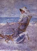 Nicolae Grigorescu On the Sea Shore or Woman on the Sea Shore painting